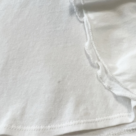 Chaser White Ruffle Button-Up Women's Knit Top M - Picture 6 of 8